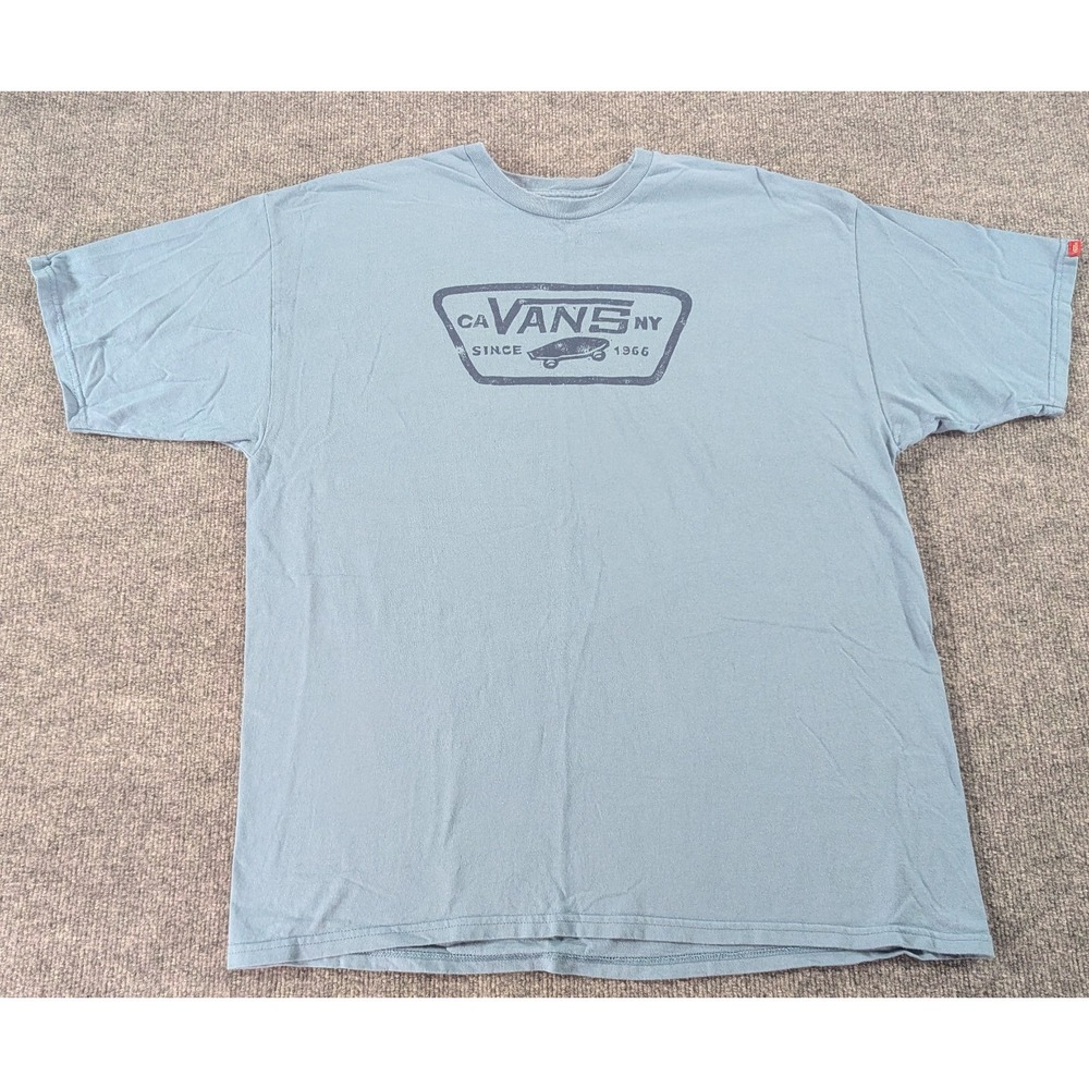 Vans‎ Classic CA NY Since 1966 Skateboarding T-Shirt Men's Size XL Blue
